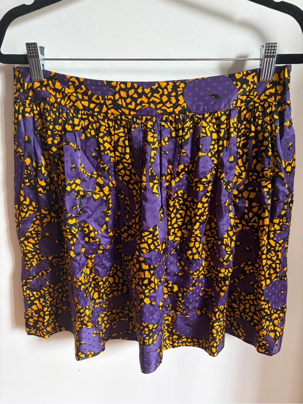 See By Chloe Purple and Yellow Printed Mini Skirt
